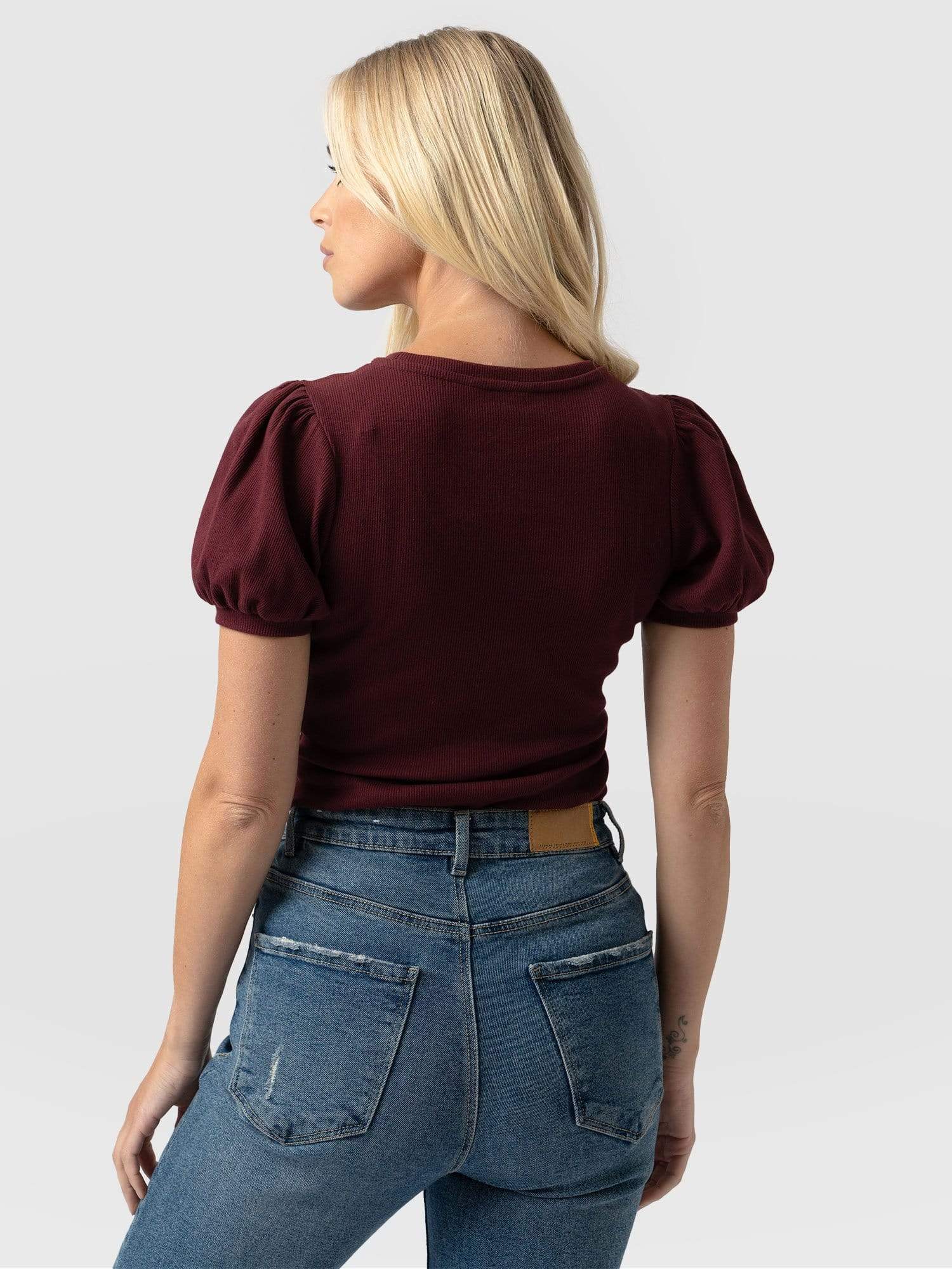 Cavendish Tee Puff Sleeve Pink - Women's T-Shirts | Saint + Sofia® EU